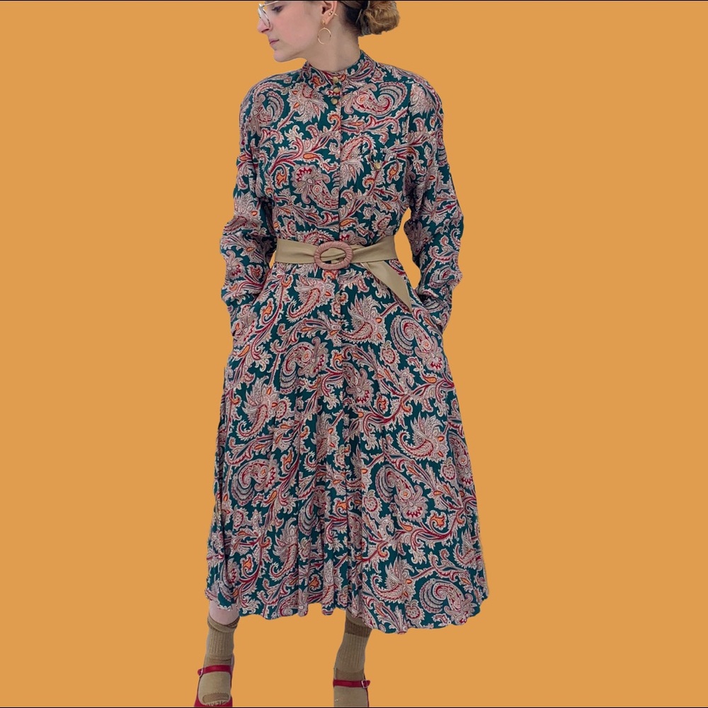 80s Liz Claiborne Paisley Dress
